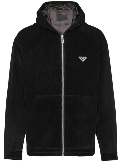 prada zip.up|prada logo hoodie.